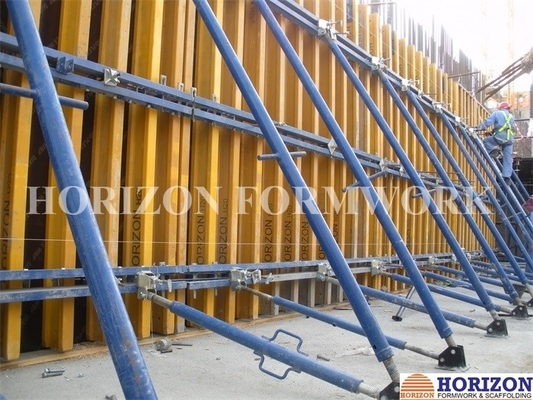 Tiltable Push - Pull Prop for Plumbing Wall Formwork When Erection