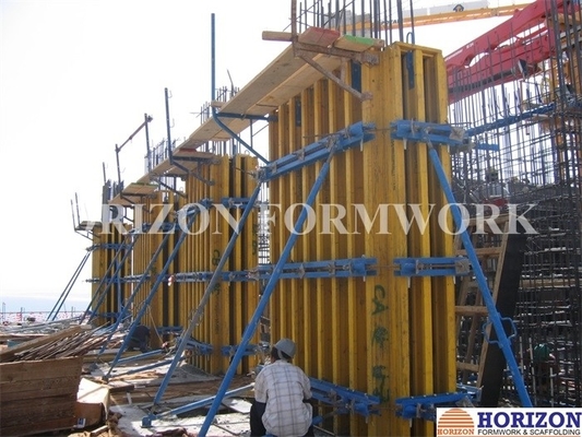Sistema de encofrado de columnas de vigas H20 ajustable para la pared de cizallamiento de concreto